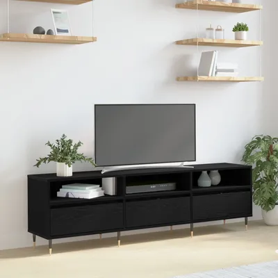 Produktbild von Möbel TV-Schrank Schwarz Eiche 150x30x44,5 cm Holzwerkstoff - TV-Schränke 869075