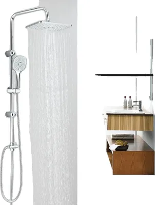 Obrázok produktu pre Dažďová sprchová súprava, Vysokokvalitný materiál ABS, Moderný dizajn, Chróm