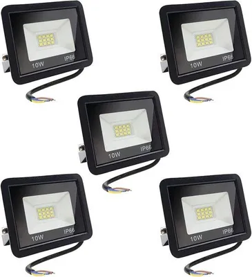 Image de Spot LED, lot de 5, étanche IP66, câble de 25 cm, 850 lm, blanc chaud 3000 K