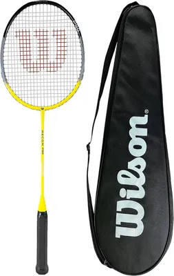 Produktbild von Badminton-Schläger Professionell Anthrazitfarben Wilson Recon 90 mit Schlägerhülle