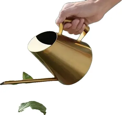 Image de Arrosoir, en acier inoxydable, idéal pour les plantes d'intérieur, jaune