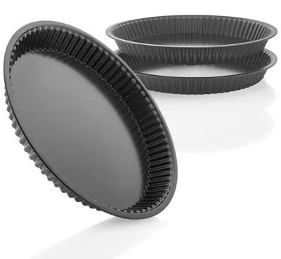 Produktbild von Set von 3 Backformen mit Wellenrand - 30 cm - Antihaftbeschichtung