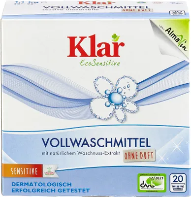Produktbild von WASCHPULVER MIT SEIFENNÜSSEN, UNIVERSAL, ECO, 1,1 kg (20 Waschgänge) – KLAR
