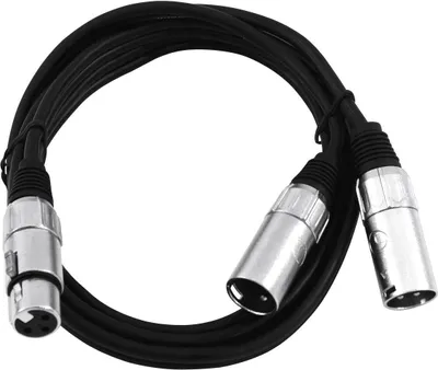 Produktbild von Omnitronic 30225204 Audio-Kabel 1 m XLR (3-pin) 2 x XLR (3-pin) Schwarz (30225204)