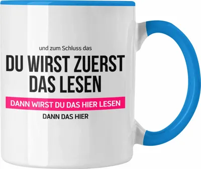 Produktbild von Trendation - Lustige Tasse mit Gag Plottwist Geschenkidee (Blau)