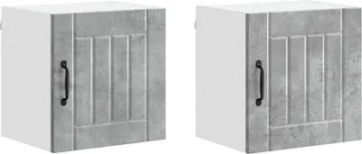 Obrázek produktu pro Nástěnná skříňka LUCCA 2 pcs Betonově šedá 40 x 31 x 40 cm