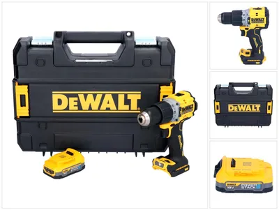 Image de DeWalt DCD 805 NT Perceuse-visseuse à percussion sans fil 18 V 90 Nm Brushless + 1x batterie 1,7 Ah + TSTAK - sans chargeur