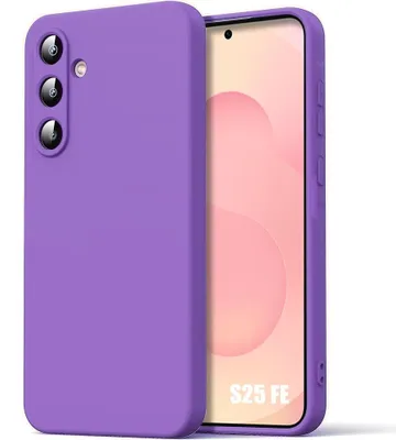 Image de Coque pour Samsung Galaxy S25 FE, Protection Silicone Doux Léger Anti-Rayures Antichoc Effet Mat Violet