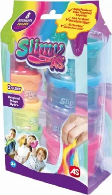 Productafbeelding van Slimy Set 8 Pottenjes Gekleurd Slime - Zintuiglijk Speelgoed