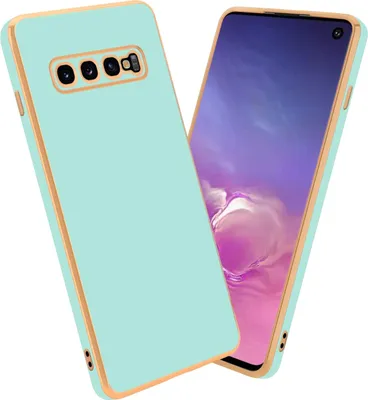 Immagine prodotto di Cadorabo cover protettiva per Samsung Galaxy S10 PLUS cover in verde telefono cellulare cover TPU silicone fotocamera protezione caso