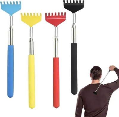 Productafbeelding van Telescopische Rugkrabber Set van 4 - Uittrekbaar van 20 cm tot 68 cm voor Effectieve Jeukverlichting