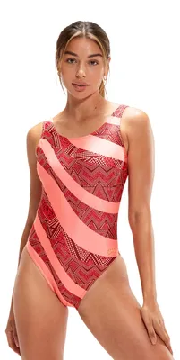 Image de SPEEDO - Maillot de bain pour femmes, modèle 00308115195 ECO ALLOV DEEP UB, couleur orange, taille 34