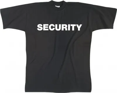 Produktbild von T-Shirt uni mit Aufdruck - SECURITY - 09434 - Gr. S-XXL Größe - XL