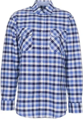 Produktbild von Planam Countryhemd langarm Gr. 41/42 blau kariert