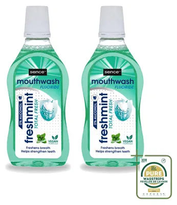 Productafbeelding van 2 x Sence Freshmint mondwater - Frisse munt - 500 ml - Voordeelverpakking - 2 stuks