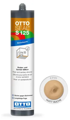 Produktbild von Ottoseal S125 Boden- und Sanitärsilikon 310ml Farbe: Matt-buche C7111