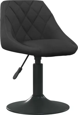 Produktbild von Schwarzer Samt Barhocker, drehbar, höhenverstellbar, 46x44x(62,5-77,5) cm