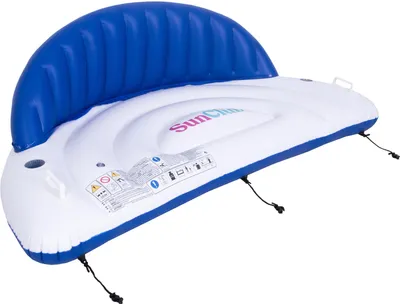 Obrázek produktu pro SunClub 33157 Nafukovací lehátko do bazénu s opěrkou 207 x 105 cm, modrobílé