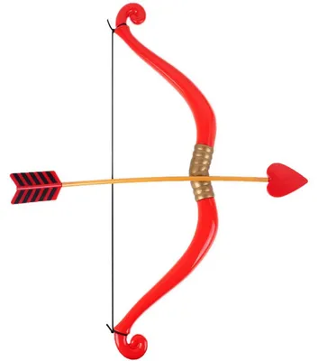 Produktbild von Amor Pfeil und Bogen Set 55 cm Amorpfeil Kostümzubehör