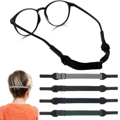 Imagen del producto de 4 correas ajustables para gafas deportivas, antideslizantes, de varios colores, para hombres y mujeres