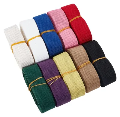 Gurtband 10er-Pack 2 m x 25 mm Polyester-Baumwoll-Mix mehrfarbig