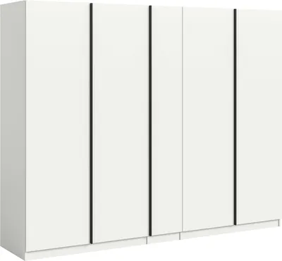 Produktbild von 5-Türiger Kleiderschrank Oakland Xonox - Weiß - 230x183x53 cm