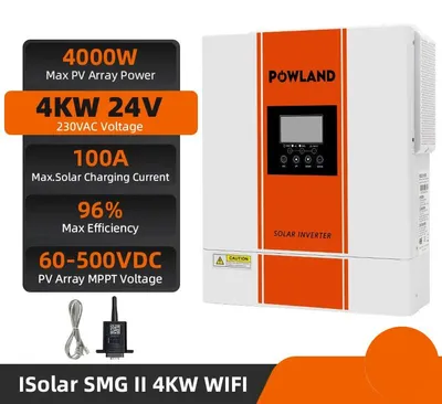 Obrázok produktu pre Hybridný solárny menič s výkonom 4 kW, vybavený MPPT regulátorom a Wi-Fi monitorovaním