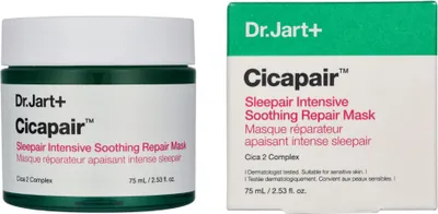 Zdjęcie produktu dla Dr.Jart+ Cicapair Sleepair Intensive Soothing Repair Mask, Maska do spania, Kobiety, Skóra z zaczerwienieniami, Skóra wrażliwa, Naprawa, Zmiękczający, Kojąca, Odnawianie, Nawilżający, Odżywiający, Krem, 75 ml