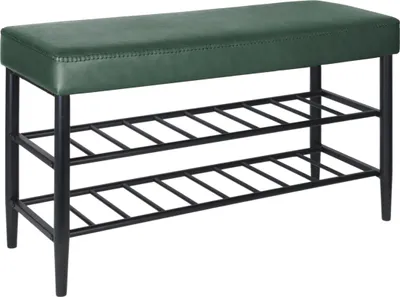 Obrázek produktu pro Relaxdays 10051813_8174, 2 člověk/lidí, Polstrované sedadlo, Zelená, Pěna, Černá, Železo, Plast