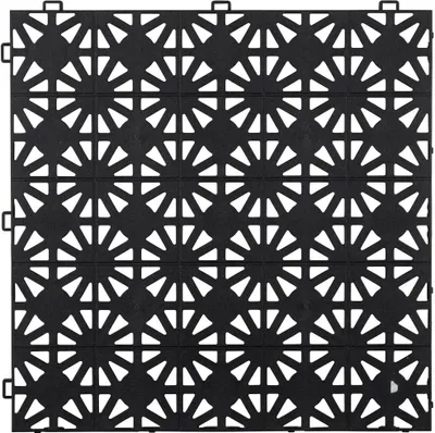 Produktbild von Kunststofffliesen Mosolut Hestra Klasik, Schwarz, 1 m²