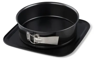 Produktbild von Zenker Bake, Click & Go 24er Springform 24 x 8 cm Backform mit separat erhältlichem Deckel für den direkten Transport Kuchenform zum Backen & Transportieren