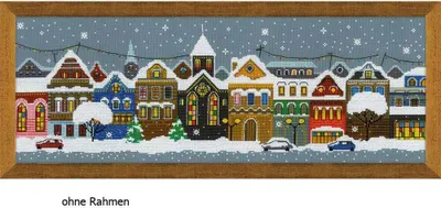 Produktbild von Jeu de points de croix Riolis "Christmas city", modèle de comptage