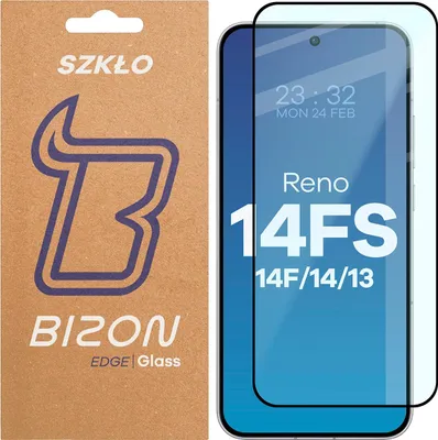 Produktbild von Szkło hartowane Bizon Glass Edge 2 do Oppo Reno13, czarna ramka