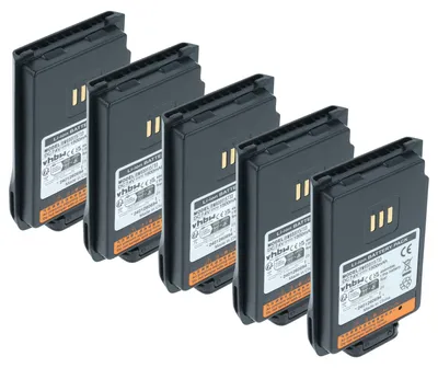 Produktbild von vhbw 5x Akku kompatibel mit Hyt / Hytera PD662G, PD662, PD660 UL913, PD606, PD605, PD602G, PD665 Funkgerät, Walkie Talkie (1500 mAh, 7,4 V, Li-Ion)