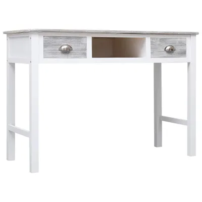 Image de vidaXL Bureau gris 110×45×76 cm bois