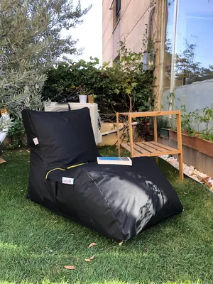 Produktbild von Hanah Home, Daybed - Black, Sitzsack, Schwarz, 60 x 110 x 75 cm