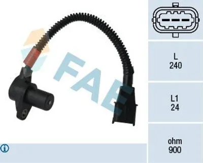 Produktbild von FAE 79356 Kurbelwellensensor Impulsgeber für KIA SORENTO I (JC) 240mm