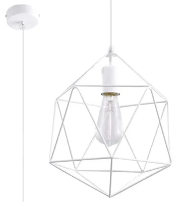 Obrázok produktu pre Závesné svietidlo GASPARE biele 1xE27 15W oceľ 132x30x30cm Sollux Lighting