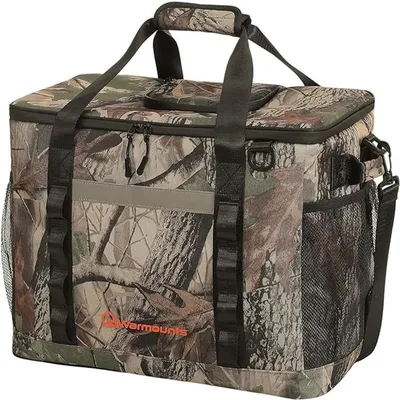 Produktbild von Camping Kühltasche - Weiche Kühlbox - Fassungsvermögen 75 Dosen - Isoliert - Auslaufsicher - Für Camping Wandern Picknick - Camouflage