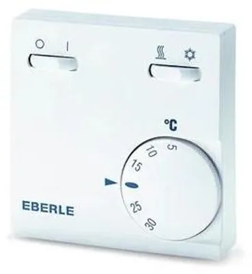 Produktbild von Eberle Raumregler, 5-30 °C, AC 230 V, 1 Wechsler, 10/5 A, Schalter, Heizen, Kühlen, Ein, Aus, 1 Stk.