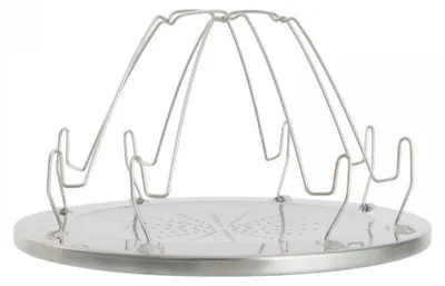 Produktbild von Gaskocheraufsatz 1-teilig aus Edelstahl klappbar für Gasgrills Camping Picknicks und Reisen