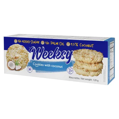 Image de WEEKSY Biscuits à la noix de coco 120g BOGUTTI