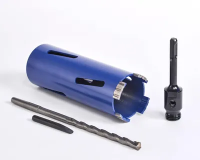 Obrázek produktu pro Diamantové vrtací korunku SDS PLUS, 32-150 mm, včetně adaptéru a vrtáku 200 mm