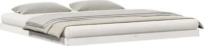 Produktbild von vidaXL Bodenbettrahmen Weiß 213,5 x 184 x 9 cm Massives Kiefernholz