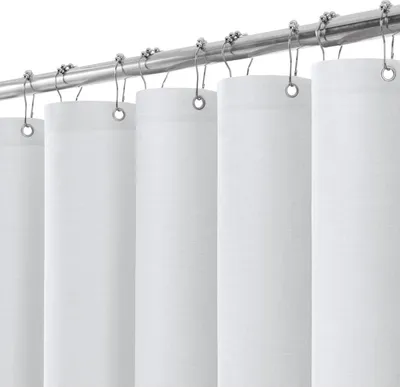 Image de Rideau de douche lin anti-moisissure imperméable 182x182cm blanc - 1 pack