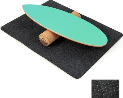 Produktbild von Balance Board aus Holz Wobble Board mit Rolle & Decke 3-in-1 Balance Board Kit Grün