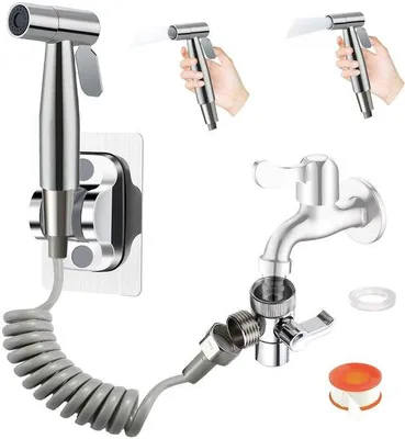 Obrázok produktu pre Unyqoos® Bidetová sprcha – hygienické čistenie, 3 m teleskopická hadica (dosah 2,5 m), nerezová oceľ 304, 10 min. montáž, univerzálne 4" pripojenie