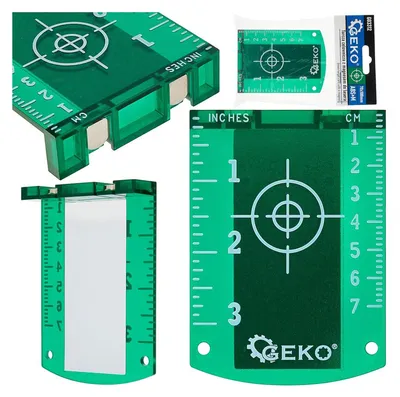 Immagine prodotto di Piastra bersaglio verde riflettente con magneti e scala, livella laser magnetica