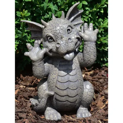 Produktbild von Gartendrache schneidet Grimasse Drache Figur Gargoyle
