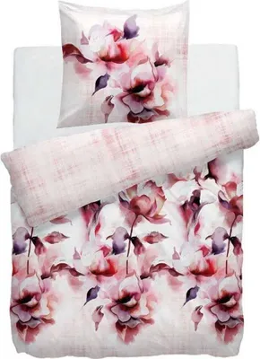 Immagine prodotto di HnL Biancheria da letto in raso Fiori Rosa Natura Polly Colorati 135x200 + 80x80 cm